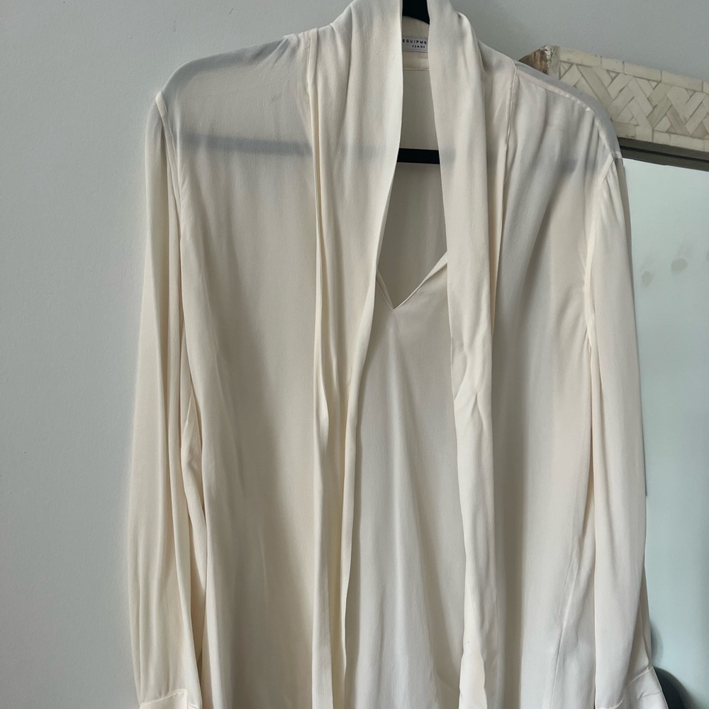 Equipment Silk Blouse in White